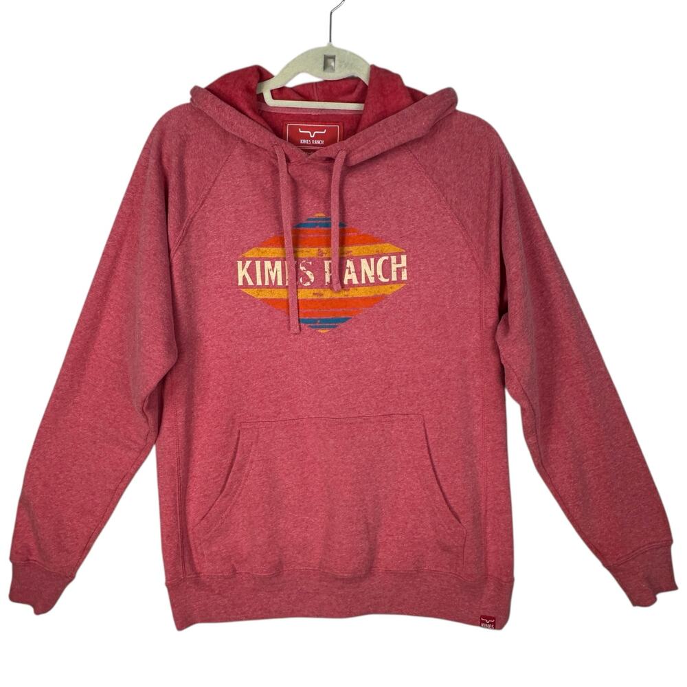 Kimes Ranch Hoodie Sweatshirt Top Womens Medium Western Southwest Pink Hooded